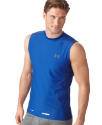 Gear up when the sun is up with this total performance t-shirt from Under Armour with UV protection and moisture wicking technology. Gear up when the sun is up with this total performance t-shirt from Under Armour with UV protection and moisture wicking technology.