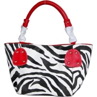 Red Large Vicky Zebra Print Faux Leather Satchel Bag Handbag Purse Red Large Vicky Zebra Print Faux Leather Satchel Bag Handbag Purse