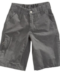 A pocketful of options. From keys to toys, he'll be able to carry all his essentials for hands-free style with these shorts from DKNY. A pocketful of options. From keys to toys, he'll be able to carry all his essentials for hands-free style with these shorts from DKNY.