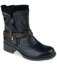 Strap details across the vamp give Earth's Buckeye booties a unique style, while a padded heel, a breathable lining and latex arch support makes them oh-so-comfortable. Strap details across the vamp give Earth's Buckeye booties a unique style, while a padded heel, a breathable lining and latex arch support makes them oh-so-comfortable.