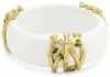 T Tahari Bamboo White Wide Bangle Bracelet