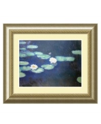 Lily pads drift and bloom with a dreamy sensibility in the Nympheas art print, a classic from impressionist Claude Monet. A wood frame with a raised rope design, champagne hue and graceful antique style makes it a masterpiece for refined interiors. Lily pads drift and bloom with a dreamy sensibility in the Nympheas art print, a classic from impressionist Claude Monet. A wood frame with a raised rope design, champagne hue and graceful antique style makes it a masterpiece for refined interiors.