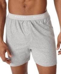 The comfort of these boxers from Alfani will have you forgetting the boxer brief craze and returning to this tried-and-true classic. The comfort of these boxers from Alfani will have you forgetting the boxer brief craze and returning to this tried-and-true classic.