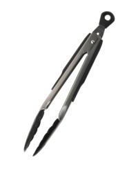 These tongs are all about the grip. While the arms are made of sturdy stainless steel, the grips and heads are soft, comfortable nylon. That means they won't scratch or damage your nonstick cookware. The heads are scalloped for a tight grip that won't let go. Lifetime warranty against defects. These tongs are all about the grip. While the arms are made of sturdy stainless steel, the grips and heads are soft, comfortable nylon. That means they won't scratch or damage your nonstick cookware. The heads are scalloped for a tight grip that won't let go. Lifetime warranty against defects.