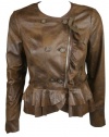 INC International Concepts Womens Petite Faux Leather Jacket