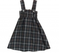 Aqua Plaid Jumper - Girl's Black Small Aqua Plaid Jumper - Girl's Black Small
