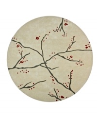 Slender branches sprout red and gold buds on an area rug that lets you enjoy the beauty of spring all year round. Hand-tufted in India by skilled artisans, this rug is crafted from sumptuously soft wool with a thick pile that feels heavenly underfoot. Slender branches sprout red and gold buds on an area rug that lets you enjoy the beauty of spring all year round. Hand-tufted in India by skilled artisans, this rug is crafted from sumptuously soft wool with a thick pile that feels heavenly underfoot.
