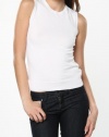 Ralph Lauren Womens White Sleeveless Pullover Shirt In Medium