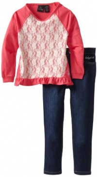 Baby Phat - Kids Girls 2-6X Tod Knit Top And Denim Jean Set, Dark Wash, 2T Baby Phat - Kids Girls 2-6X Tod Knit Top And Denim Jean Set, Dark Wash, 2T