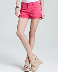 Delicious in a vivid hue, these Sanctuary jean shorts embrace spring's color craze for a playful look that's perfectly fit for your weekend adventure. Delicious in a vivid hue, these Sanctuary jean shorts embrace spring's color craze for a playful look that's perfectly fit for your weekend adventure.
