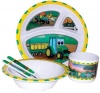 John Deere-Johnny Tractor and Friends 5-Piece Children's Melamine Tableware Set