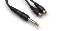 Hosa Cable YPR103 Mono 1/4 Inch Male to Dual RCA F Y Cable Hosa Cable YPR103 Mono 1/4 Inch Male to Dual RCA F Y Cable