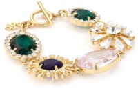 ABS BY Allen Schwartz Socialite Gold-Tone Multi Color Stone Bracelet