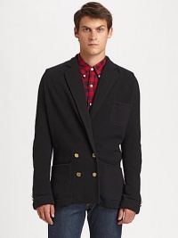 A boiled wool finish provides shape and structure to this tailored wardrobe staple, without sacrificing superior softness and comfort.Button-frontChest, waist patch pocketsSide ventsWoolDry cleanMade in Italy A boiled wool finish provides shape and structure to this tailored wardrobe staple, without sacrificing superior softness and comfort.Button-frontChest, waist patch pocketsSide ventsWoolDry cleanMade in Italy