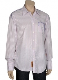 Hugo Boss Orange Label Mens Crinkled Pinstripe Dress Shirt Large L Long Sleeves Hand Crafted Hugo Boss Orange Label Mens Crinkled Pinstripe Dress Shirt Large L Long Sleeves Hand Crafted