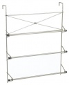 Cross Style Towel Rack, 3 Bars, Satin Nickel