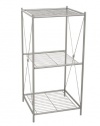 Cross Style Floor Stand, Satin Nickel