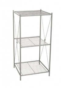 Cross Style Floor Stand, Satin Nickel