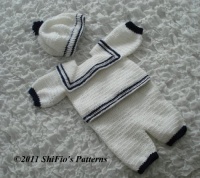 187 Sailor Suit Crochet Pattern #187 USA 187 Sailor Suit Crochet Pattern #187 USA