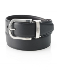 Harness that sleek effortless polish with this classic finishing touch - a smooth leather belt - from Tumi. Harness that sleek effortless polish with this classic finishing touch - a smooth leather belt - from Tumi.