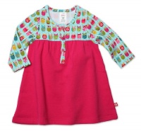Zutano Girls 2-6x Owls Henley Dress, Aqua, 2T Zutano Girls 2-6x Owls Henley Dress, Aqua, 2T