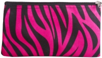 Zebra Hot Pink Black Trim Cosmetic Makeup Bag Small Zebra Hot Pink Black Trim Cosmetic Makeup Bag Small
