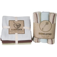 Now Designs Floursack Towel and Dishcloth Set of 6, Iceberg Now Designs Floursack Towel and Dishcloth Set of 6, Iceberg