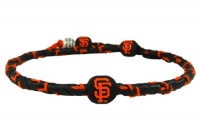 MLB San Francisco Giants Team Color Frozen Rope Baseball Necklace MLB San Francisco Giants Team Color Frozen Rope Baseball Necklace