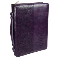 Purple Faith Bible / Book Cover - Hebrews 11:1 (Large)