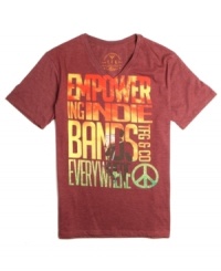 Rock out your warm-weather wardrobe with this indie band T shirt from Triple Fat Goose. Rock out your warm-weather wardrobe with this indie band T shirt from Triple Fat Goose.