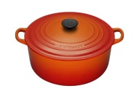 Le Creuset Enameled Cast-Iron 3-1/2-Quart Round French Oven, Flame Le Creuset Enameled Cast-Iron 3-1/2-Quart Round French Oven, Flame