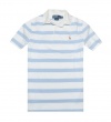 Polo by Ralph Lauren Men Custom Fit Striped Rugby Polo T-shirt