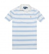 Polo by Ralph Lauren Men Custom Fit Striped Rugby Polo T-shirt