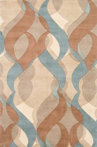 Momeni New Wave Chinese Hand Tufted 5'-3-by-8'-0 Wool Rug NW-97 MTI000, Multi Momeni New Wave Chinese Hand Tufted 5'-3-by-8'-0 Wool Rug NW-97 MTI000, Multi