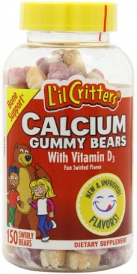 L'il Critters Calcium Gummy Bears with Vitamin D3, Fun Swirled Flavor, 150-Count L'il Critters Calcium Gummy Bears with Vitamin D3, Fun Swirled Flavor, 150-Count