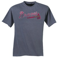 MLB Atlanta Braves Adult Short Sleeve Pigment Dye Tee, Road Gray MLB Atlanta Braves Adult Short Sleeve Pigment Dye Tee, Road Gray