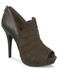 Put this cute shoe on your to-do list. Fergalicious' Errand platform shooties feature ruche detailing on the vamp and snake-print detailing on the ankle and heel. Put this cute shoe on your to-do list. Fergalicious' Errand platform shooties feature ruche detailing on the vamp and snake-print detailing on the ankle and heel.
