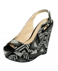 Pump up your look with a sexy slingback in a funky, ethnic print. INC international Concepts Robin platform wedges add so much to your look. Pair it with bright, solid colors and watch the pattern pop. Pump up your look with a sexy slingback in a funky, ethnic print. INC international Concepts Robin platform wedges add so much to your look. Pair it with bright, solid colors and watch the pattern pop.