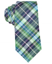 Polish up your everyday business look with this standout plaid silk tie from Ben Sherman. Polish up your everyday business look with this standout plaid silk tie from Ben Sherman.