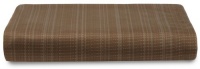 Calvin Klein Home Corrugated Stripe Sheeting Queen Fitted Sheet, Camel