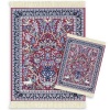 Lextra Tree of Life MouseRug and CoasterRug Set, 10.25 x 7.125 Inches, Red, Blues and White, One MouseRug and One Matching CoasterRug (CTL-S)