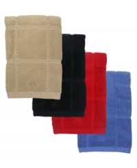 The chef's handy towel -- useful in so many ways -- is presented in an array of kitchen complementing colors by Calphalon. Absorbent, soft and durable, this large cotton towel has a terry texture for quick cleanups around the kitchen. The chef's handy towel -- useful in so many ways -- is presented in an array of kitchen complementing colors by Calphalon. Absorbent, soft and durable, this large cotton towel has a terry texture for quick cleanups around the kitchen.