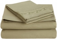 Bed Sheet Set - Queen Size, Sage Olive Green, - 1800 Chain Design Bed Sheet Set - Queen Size, Sage Olive Green, - 1800 Chain Design