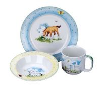 Williamsburg by Reed & Barton Farmyard Friends Ceramic 3 Piece Dinner Set Williamsburg by Reed & Barton Farmyard Friends Ceramic 3 Piece Dinner Set