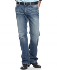 When it's time to kick back and enjoy the day reach for these classic relaxed-fit jeans from INC International Concepts.