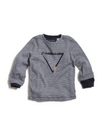 GUESS Kids Boys Long-Sleeve Triangle Logo Tee, STRIPE (12M) GUESS Kids Boys Long-Sleeve Triangle Logo Tee, STRIPE (12M)