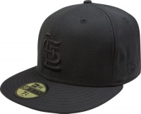 MLB St. Louis Cardinals Black on Black 59FIFTY Fitted Cap MLB St. Louis Cardinals Black on Black 59FIFTY Fitted Cap