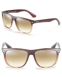Ray-Ban's signature wayfarer gets a stylish update with a flat top and gradient frames. Ray-Ban's signature wayfarer gets a stylish update with a flat top and gradient frames.