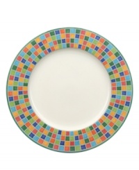 Serve yourself some color with the Twist Alea buffet plate. The bright enamel colorblock design is a perfect contrast to the fine white china. Features a vivid band of color along the rim. Serve yourself some color with the Twist Alea buffet plate. The bright enamel colorblock design is a perfect contrast to the fine white china. Features a vivid band of color along the rim.