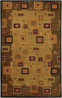 Couristan 9926/1000 Pokhara Timberlake Multi/Earthtones Rug, 3-Feet 6-Inch by 5-Feet 6-Inch